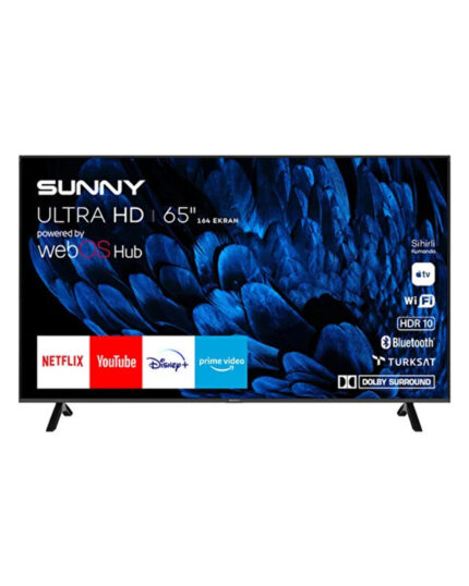 Sunny SN65FMN252 Frameless 4K Ultra HD 65" 165 Ekran Uydu Alıcılı webOS Smart LED TV